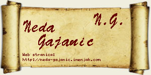 Neda Gajanić vizit kartica